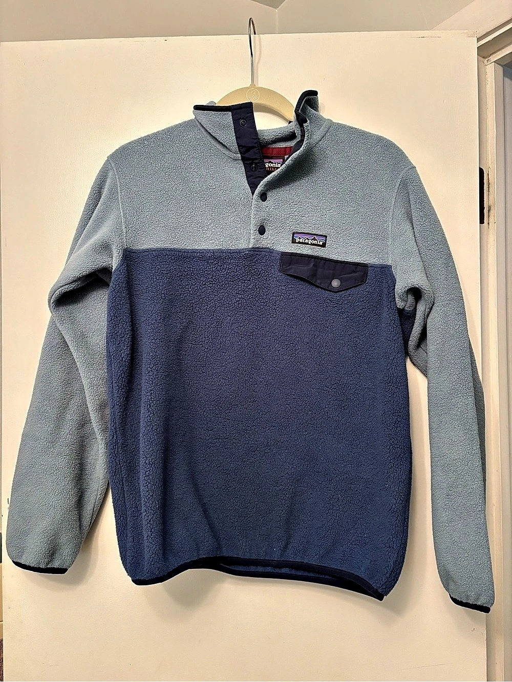 Patagonia Lightweight Synchilla Snap-T Pullover Blue & light blue XS